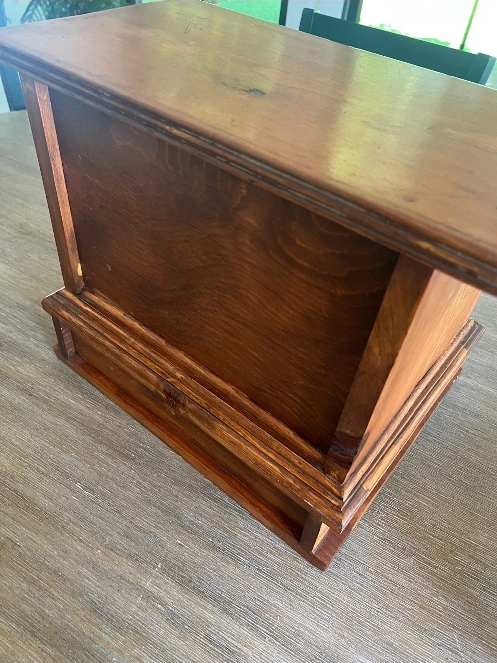 Vintage Roll Top Wooden Bread Box & drawer.  Shelf on top also. Farmhouse